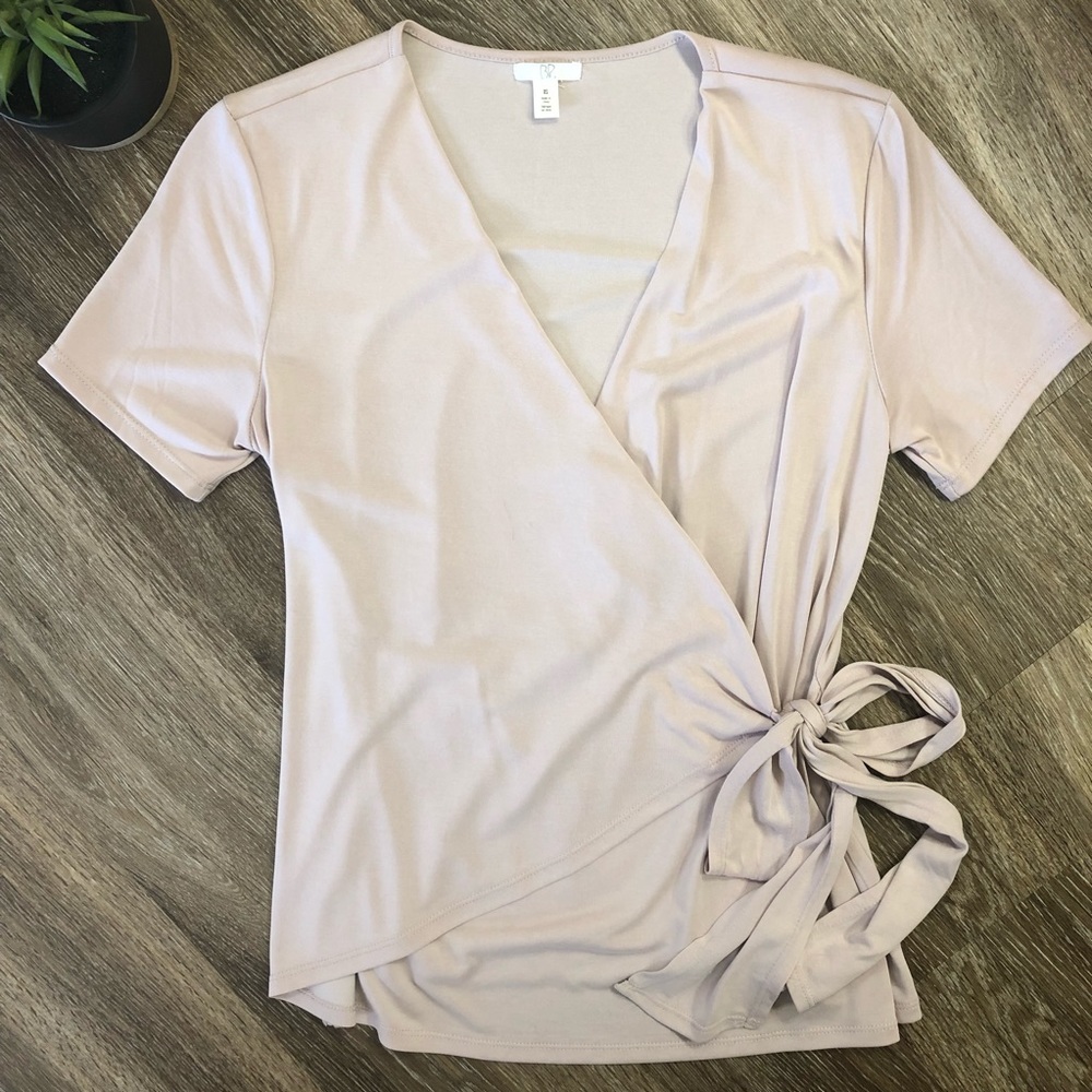 BP Nordstrom Wrap Top Light Pink Size XS